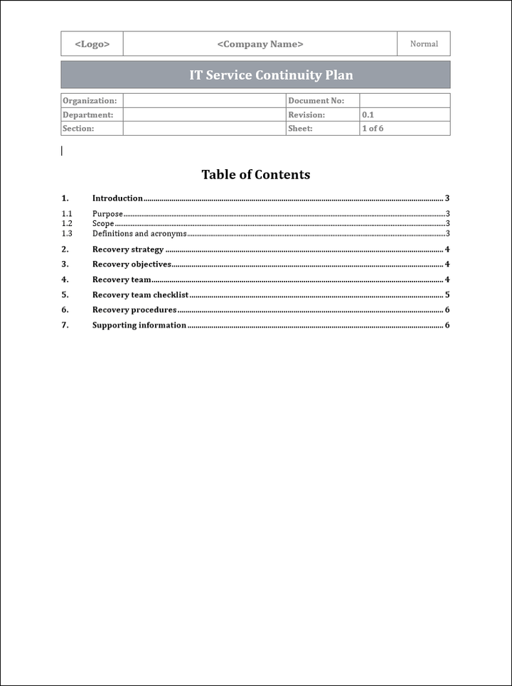 ITSM Templates