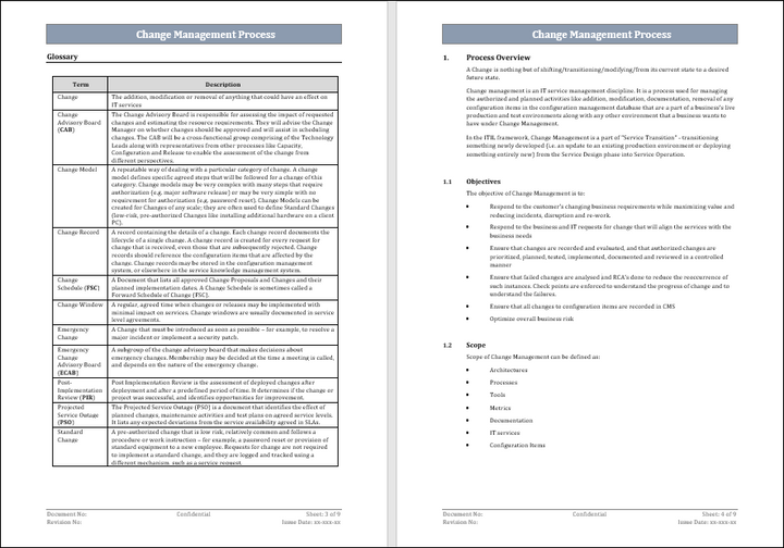 Change Management Process Word