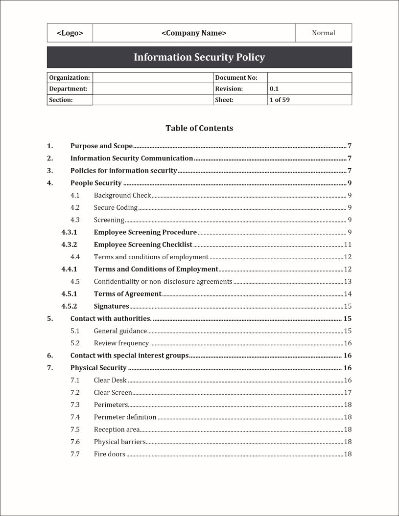 ISO 27001:2022 - Information Security Policy Template – IT Governance ...