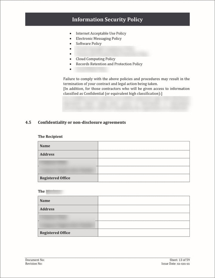 ISO 27001:2022 - Information Security Policy Template