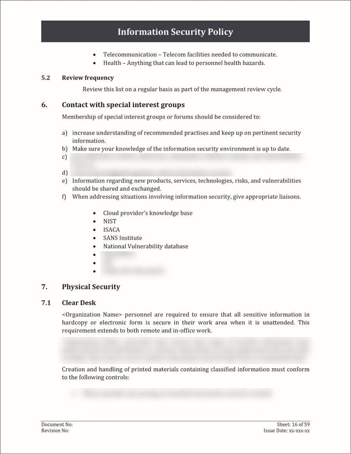 ISO 27001:2022 - Information Security Policy Template