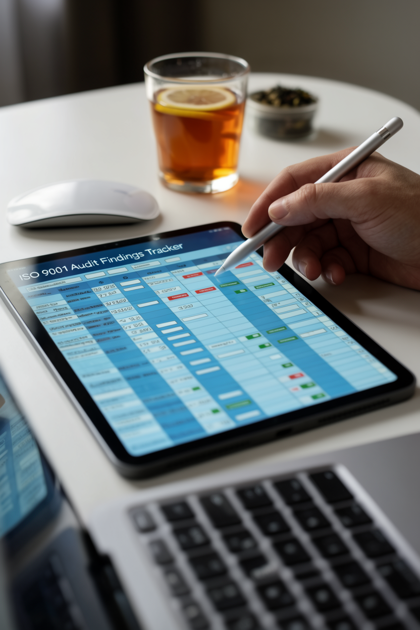 ISO 9001 Audit Findings Tracker