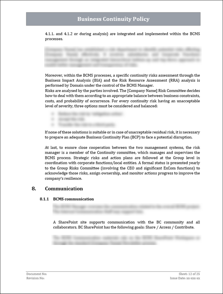 ISO 22301 Implementation Toolkit