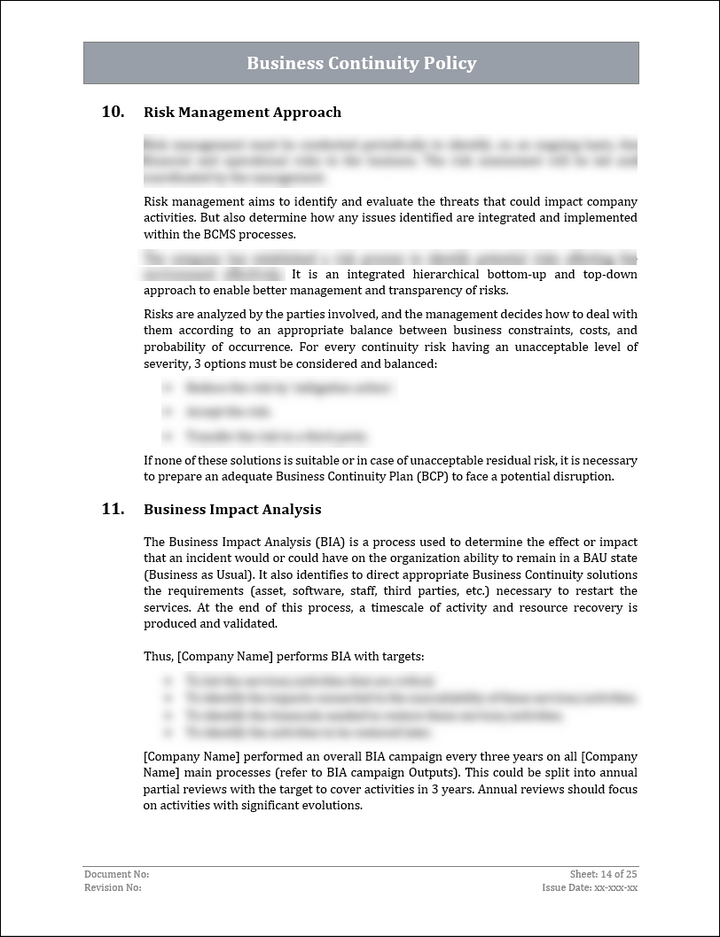 ISO 22301 Implementation Toolkit