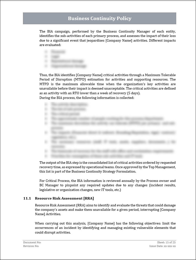 ISO 22301 Implementation Toolkit