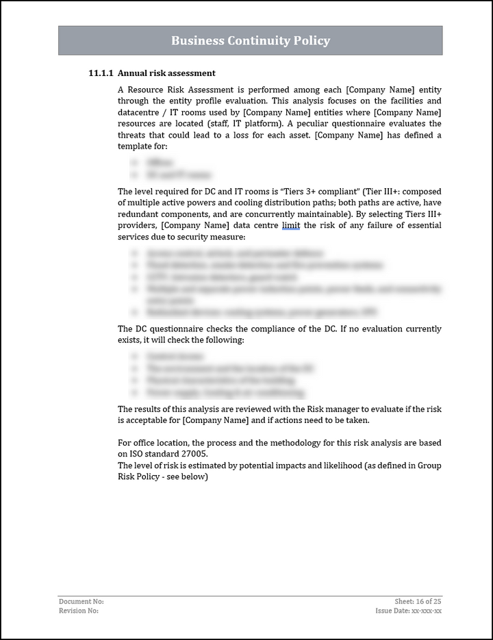 ISO 22301 Implementation Toolkit