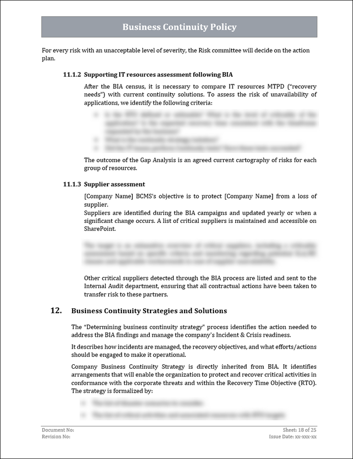 ISO 22301 Implementation Toolkit