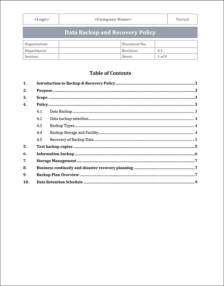 ISO 22301 Implementation Toolkit
