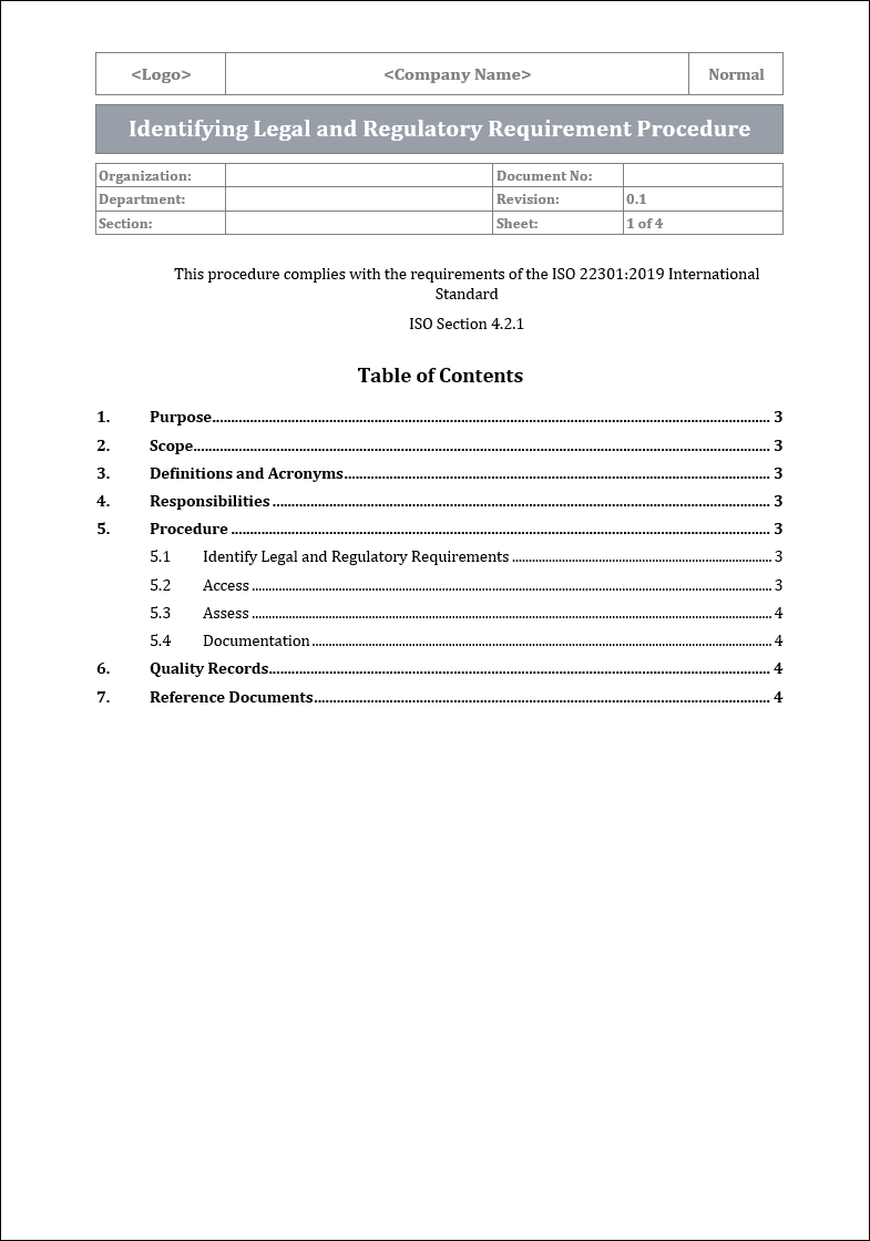 ISO 22301 Implementation Toolkit