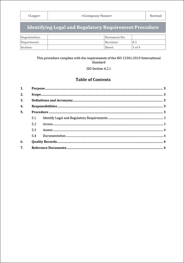 ISO 22301 Implementation Toolkit