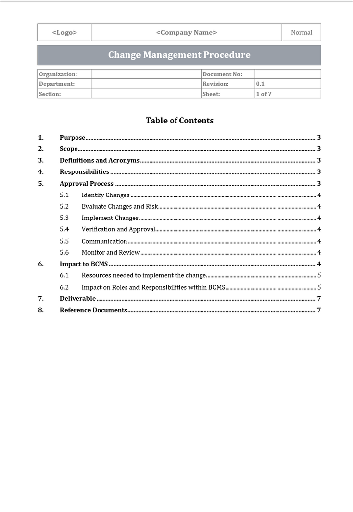 ISO 22301 Implementation Toolkit
