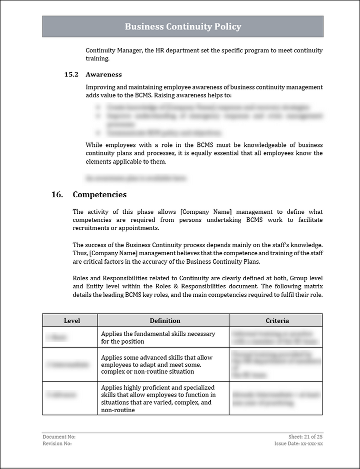 ISO 22301 Implementation Toolkit