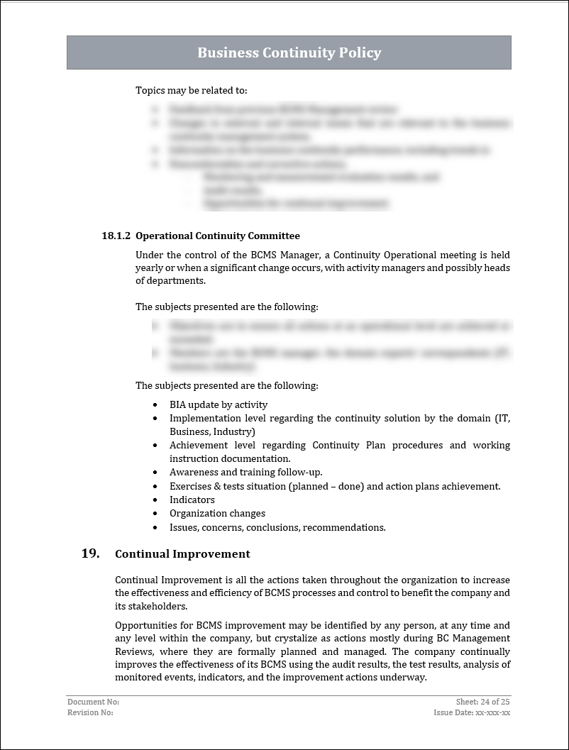 ISO 22301 Implementation Toolkit