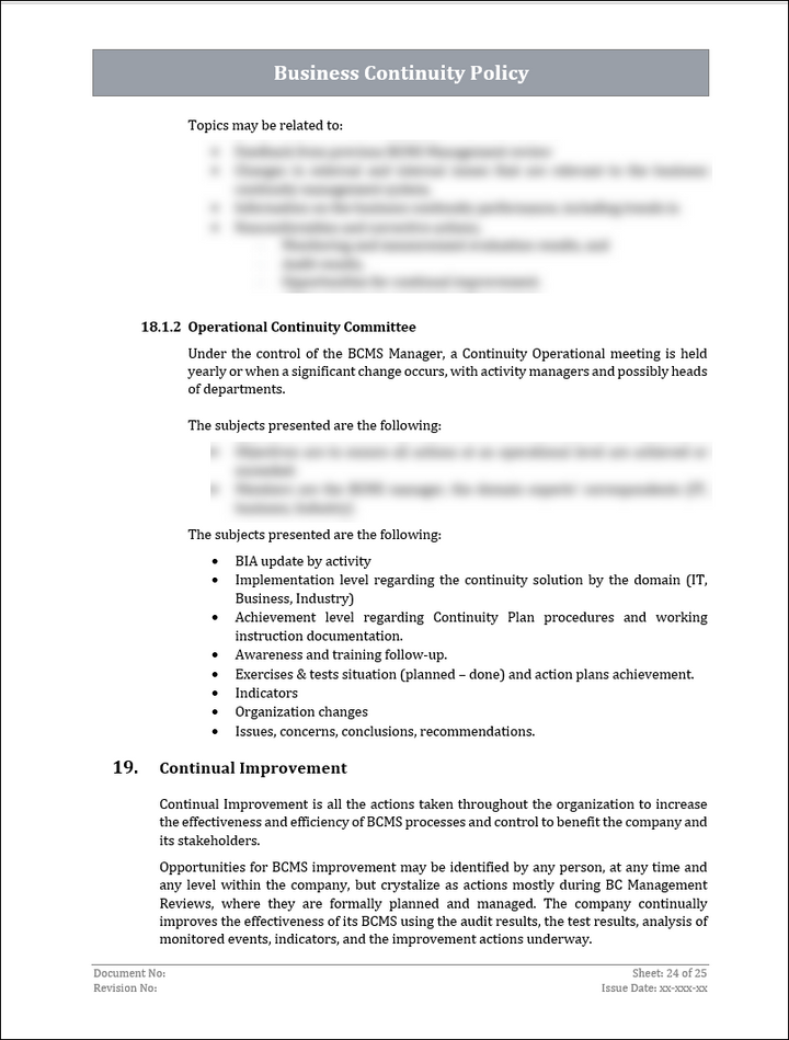 ISO 22301 Implementation Toolkit