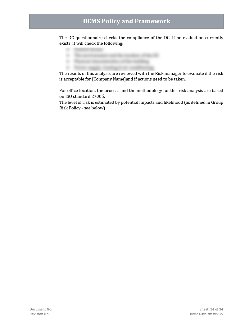 ISO 22301 Implementation Toolkit