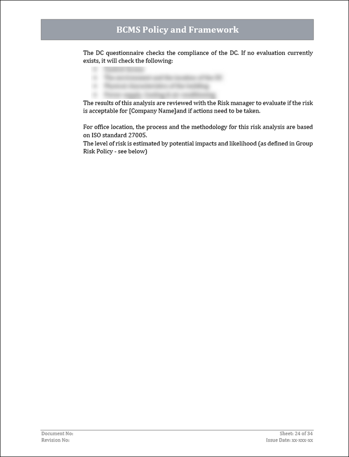 ISO 22301 Implementation Toolkit
