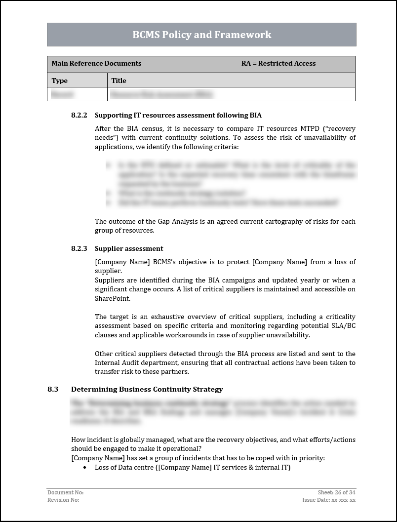 ISO 22301 Implementation Toolkit
