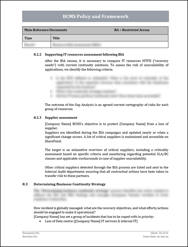 ISO 22301 Implementation Toolkit