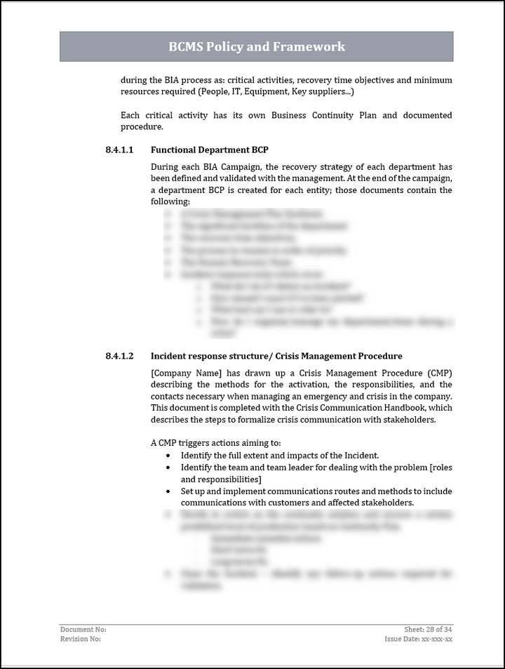 ISO 22301 Implementation Toolkit