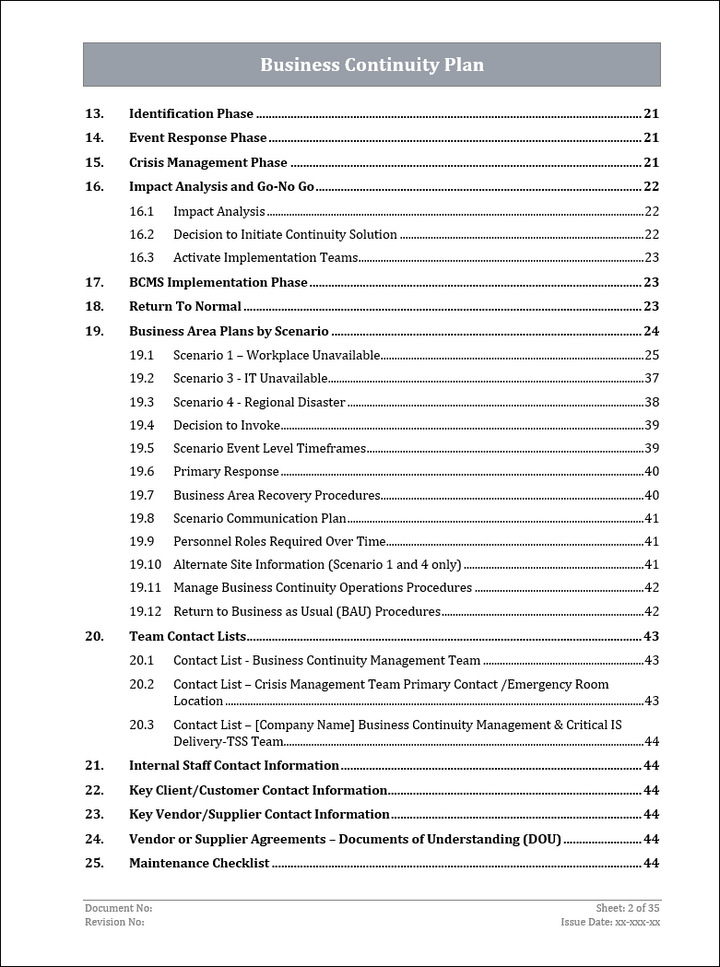 ISO 22301 Implementation Toolkit
