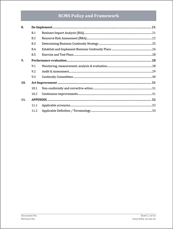 ISO 22301 Implementation Toolkit