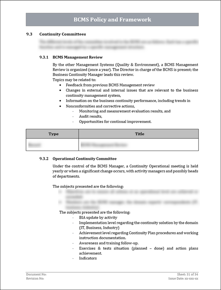 ISO 22301 Implementation Toolkit