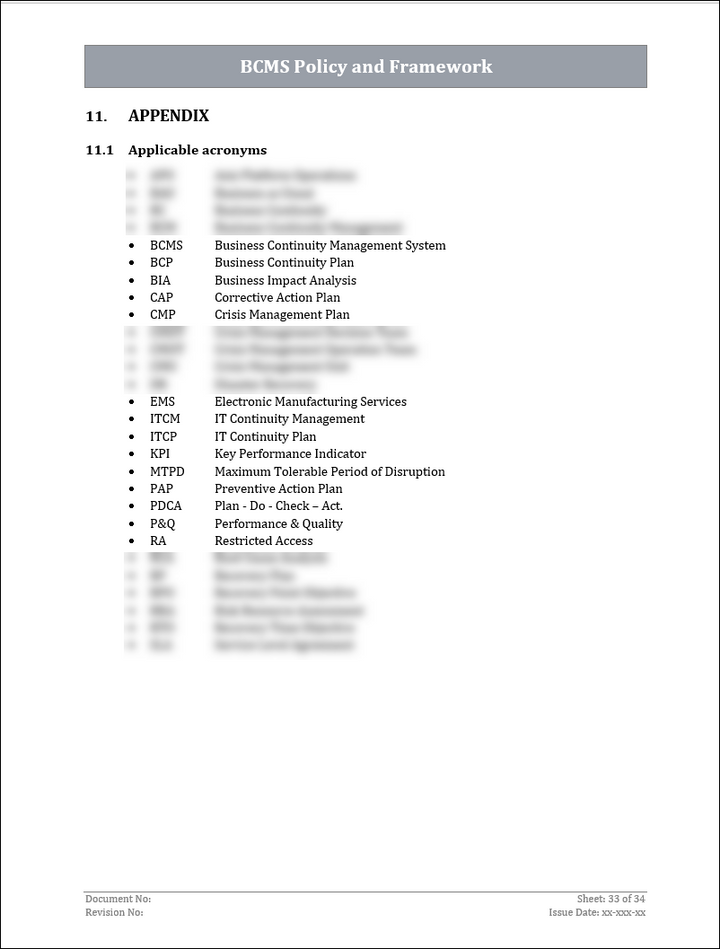 ISO 22301 Implementation Toolkit