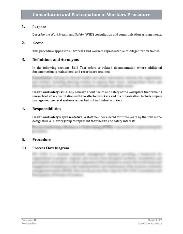 Consultation and Participation of Workers Procedure