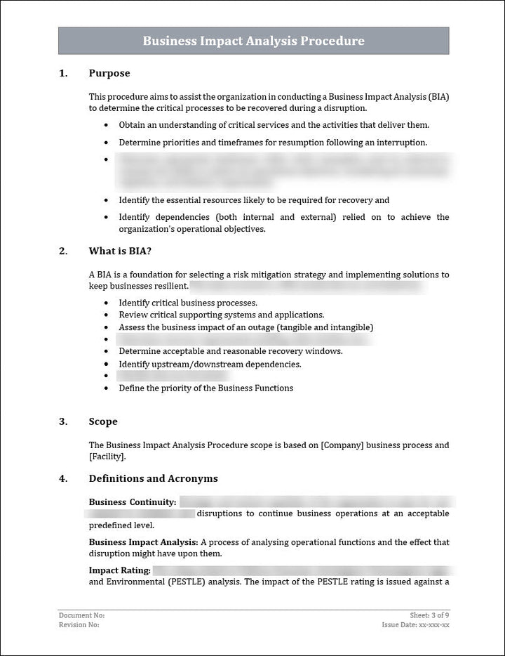 ISO 22301 Implementation Toolkit