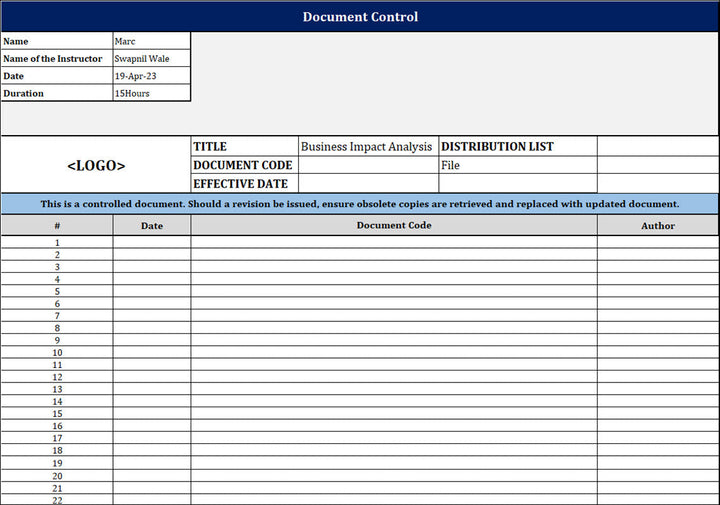 ISO 22301 Implementation Toolkit