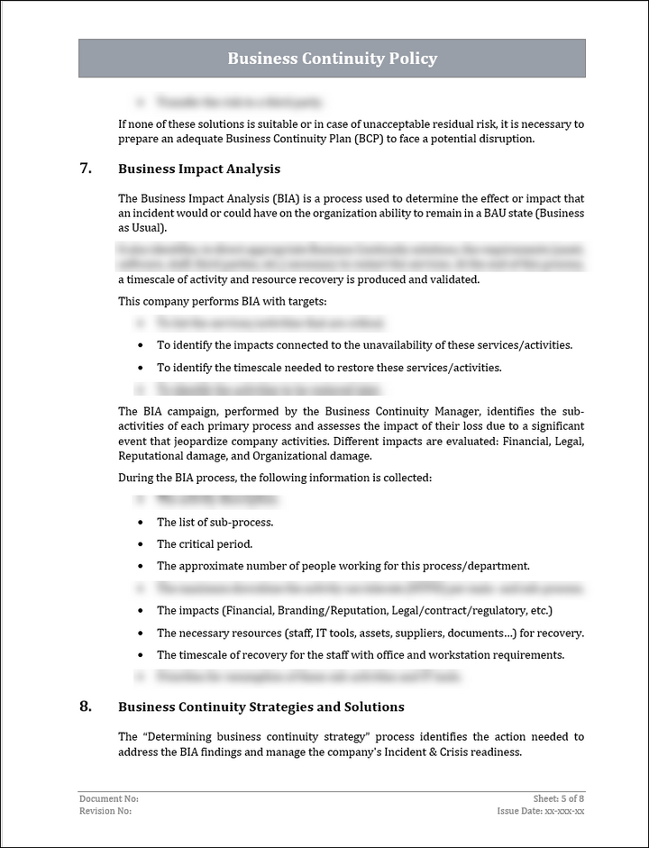 ISO 22301 Implementation Toolkit