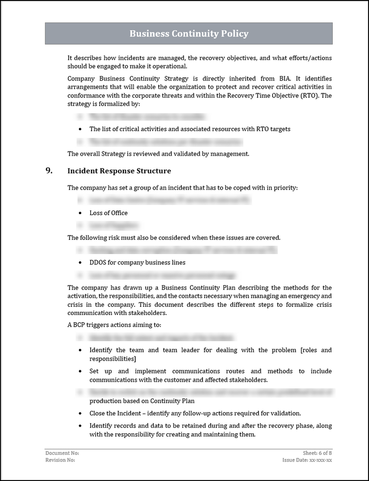 ISO 22301 Implementation Toolkit