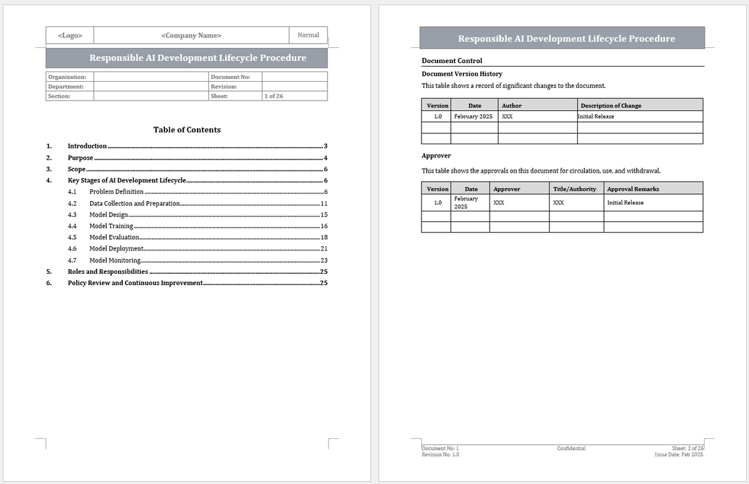 AI Development Life Cycle Procedure Template