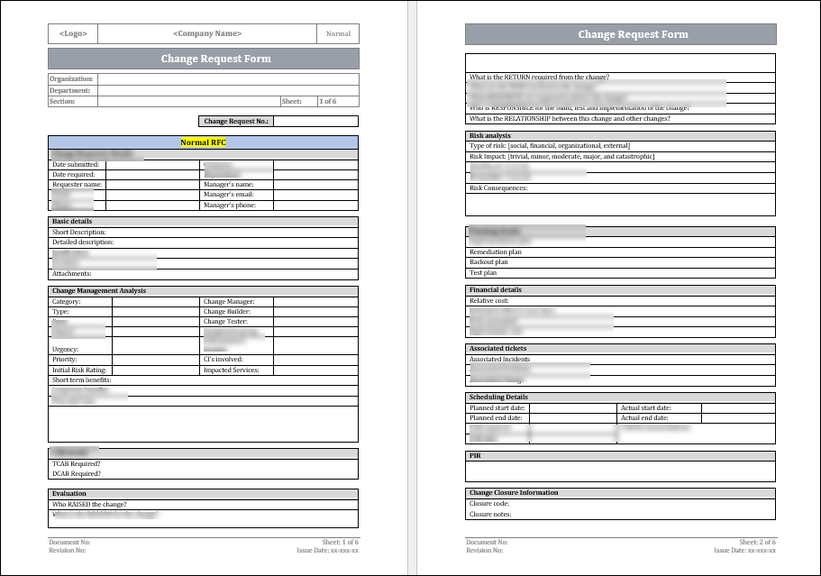 Change Management Pack