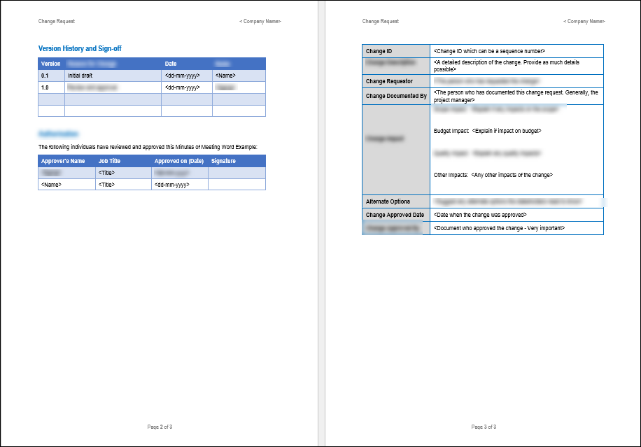 Change Management Pack