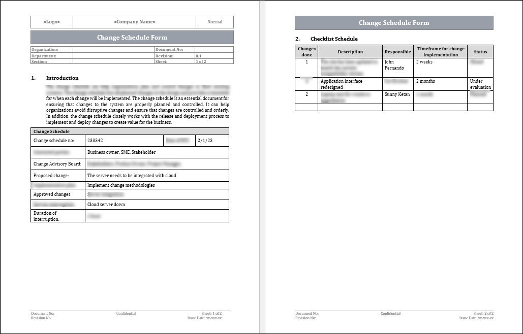 Change Management Pack