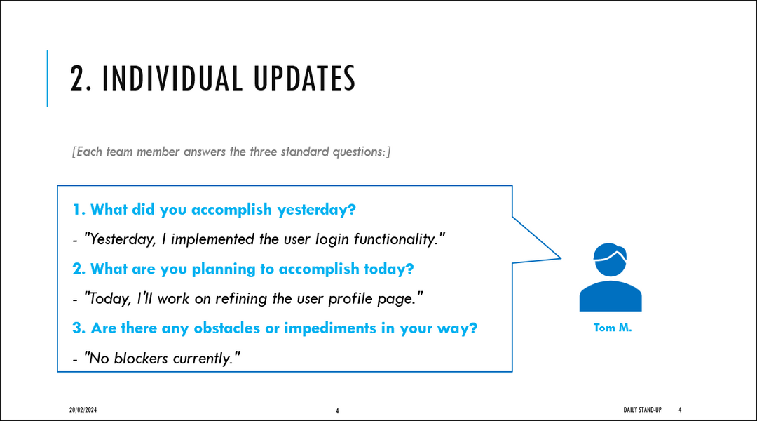 Daily Stand Up Meeting Template