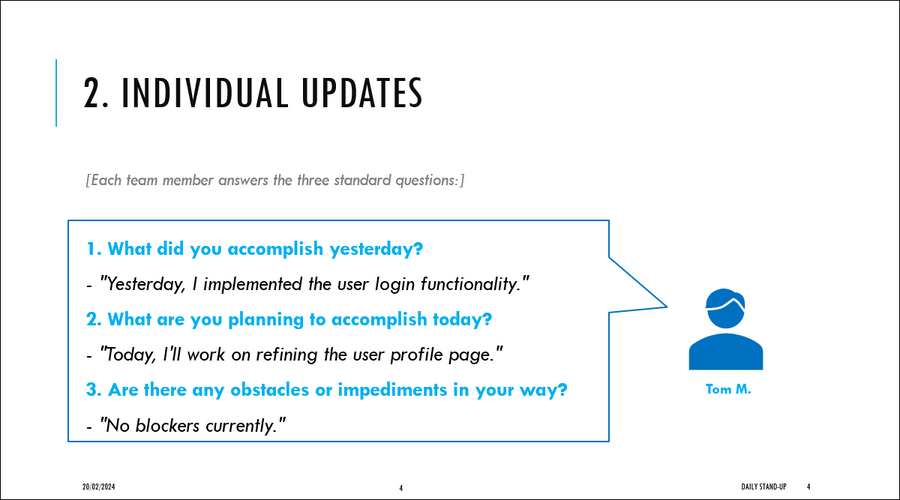 Daily Stand Up Meeting Template – IT Governance Framework