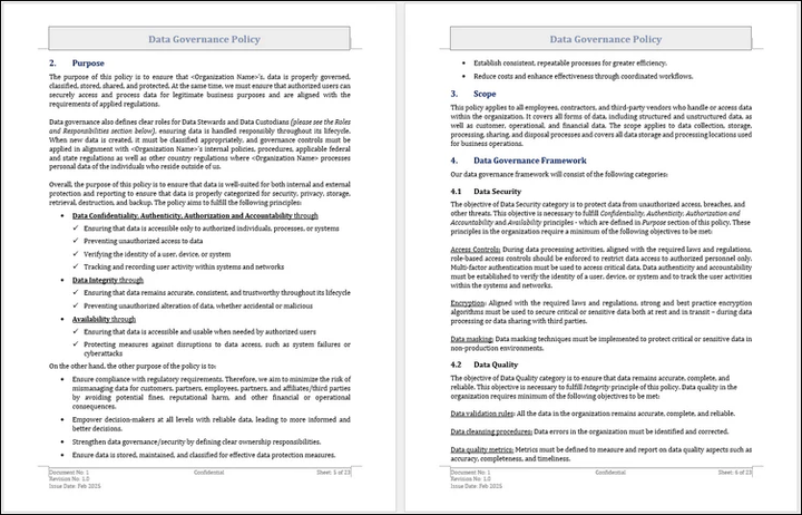 Data Governance Framework