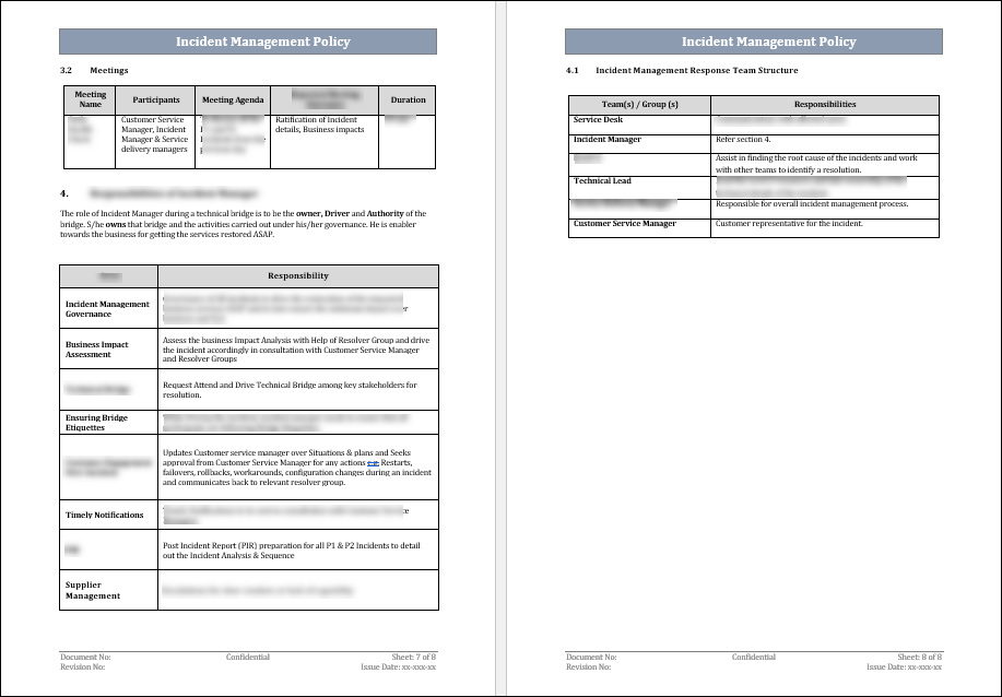 Incident Management Pack