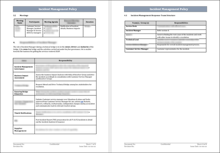 Incident Management Pack