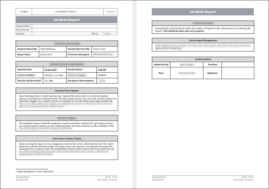 Incident Management Pack