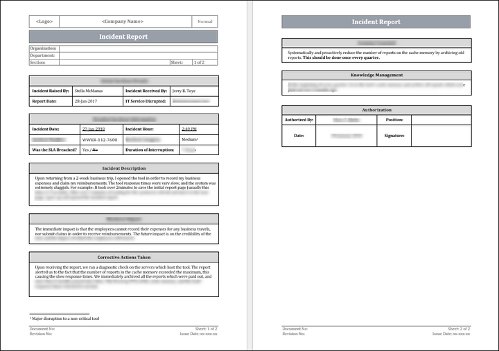 Incident Management Pack