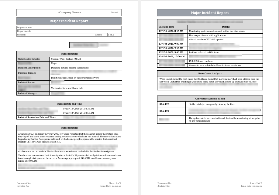 Incident Management Pack