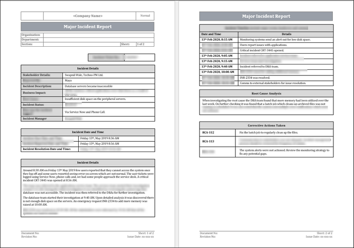 Incident Management Pack