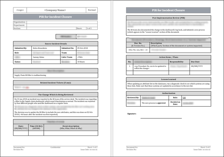 Incident Management Pack