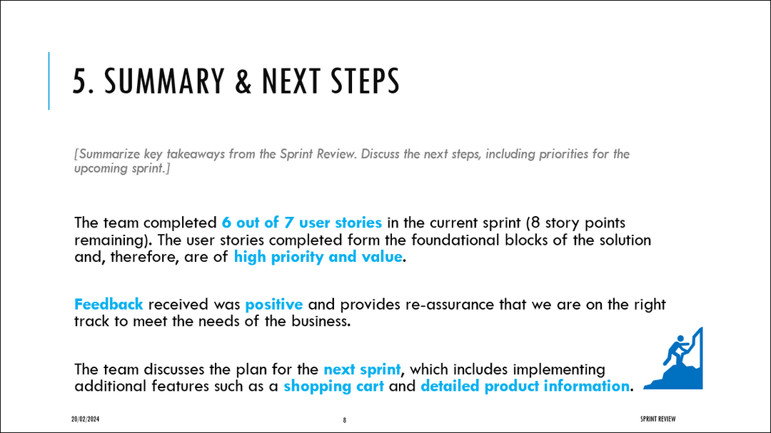 Sprint Review Template