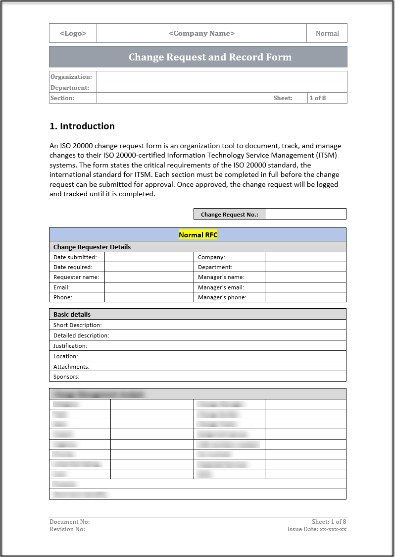 ISO 20000 Documentation Toolkit