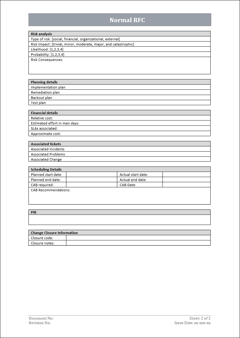 Normal RFC Template IT Governance Docs