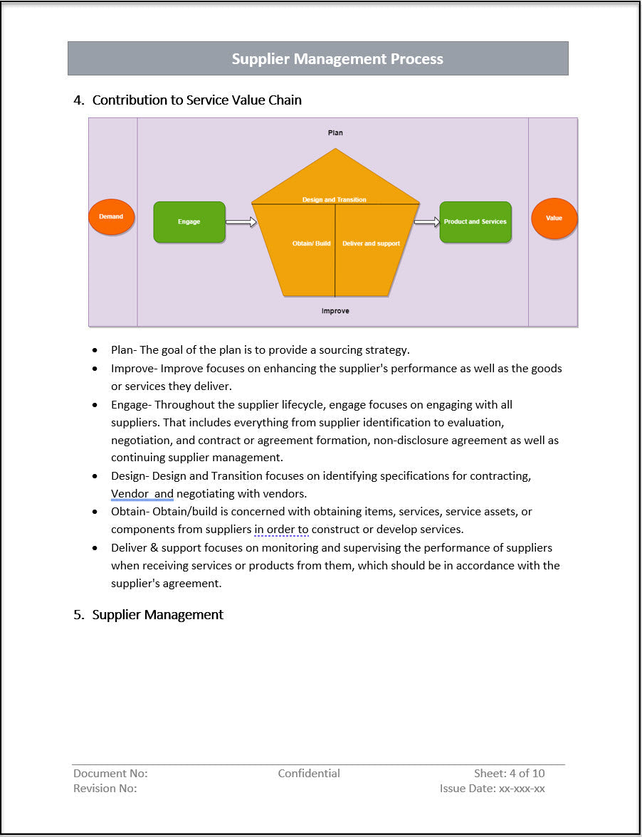 Supplier management process Template